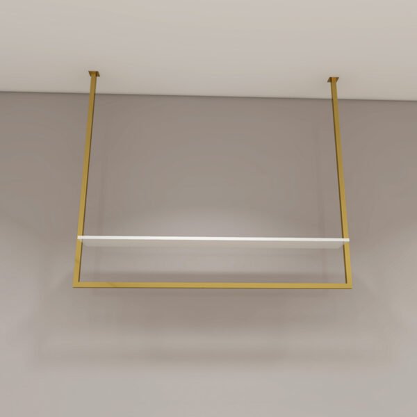 Wall-Mounted Stainless Steel Rack | Display Hanger for Retail Clothing Shops
