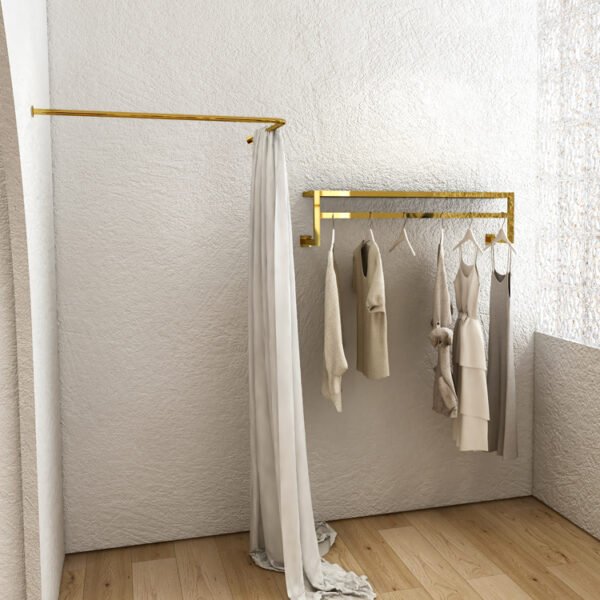 Collapsible Corner Fitting Room | Wall-Mounted Changing Booth for Retail Stores