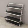 3-Layer Retail Shelf | Custom Metal Display Rack for Footwear & Handbags