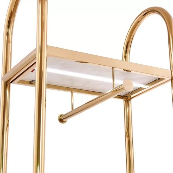 Custom Gold Wedding Dress Rack | Luxury Display Stand for Bridal Shops