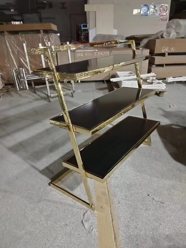 Custom Metal Rack | 3-Tier Display Stand for Shoes & Bags