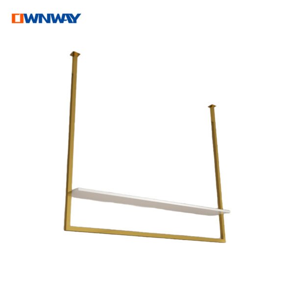 Wall-Mounted Stainless Steel Rack | Display Hanger for Retail Clothing Shops