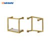 Custom Shiny Gold Wall Rack | Square Bag Display for Fashion Stores