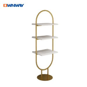 Multi-Layer Display Stand – Boutique Metal Shelf for Footwear and Accessories