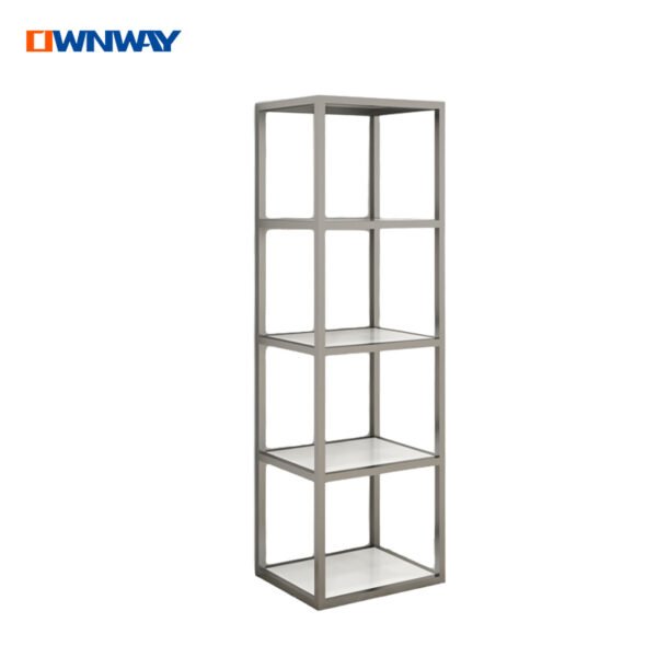 Stainless Steel Display Rack | Shoe & Bag Shelf for Fashion Stores