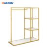 Custom Boutique Rack | Gold Metal Clothing Stand for Women’s Wear