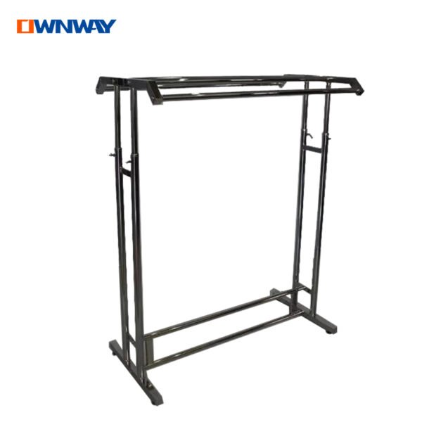 Wholesale Chrome Metal Rack | Standing Clothing Display for Retail Stores