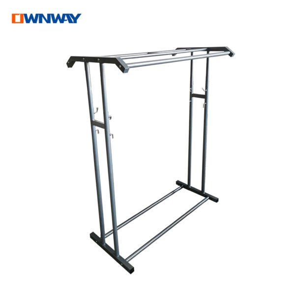 Standing Chrome Garment Display Rack