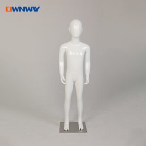 Bright White Full-Body Child Mannequin