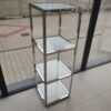 Stainless Steel Display Rack | Shoe & Bag Shelf for Fashion Stores